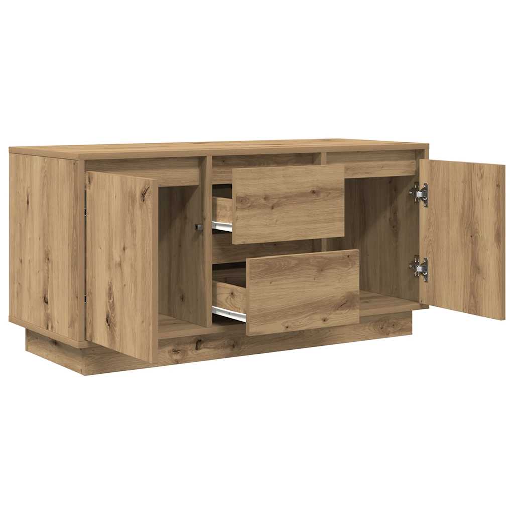 TV Cabinet with LED Lights Artisan Oak 100x41x50 cm