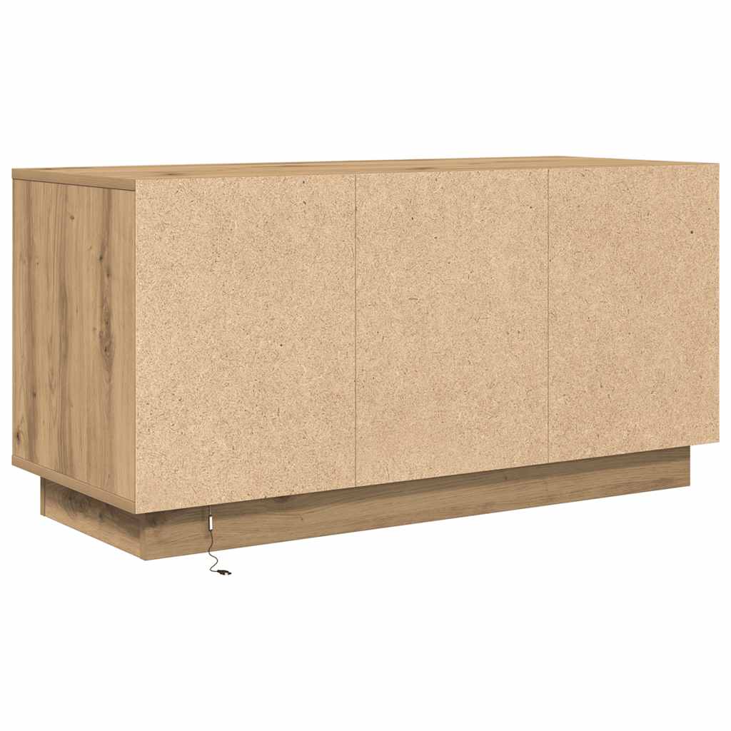 TV Cabinet with LED Lights Artisan Oak 100x41x50 cm