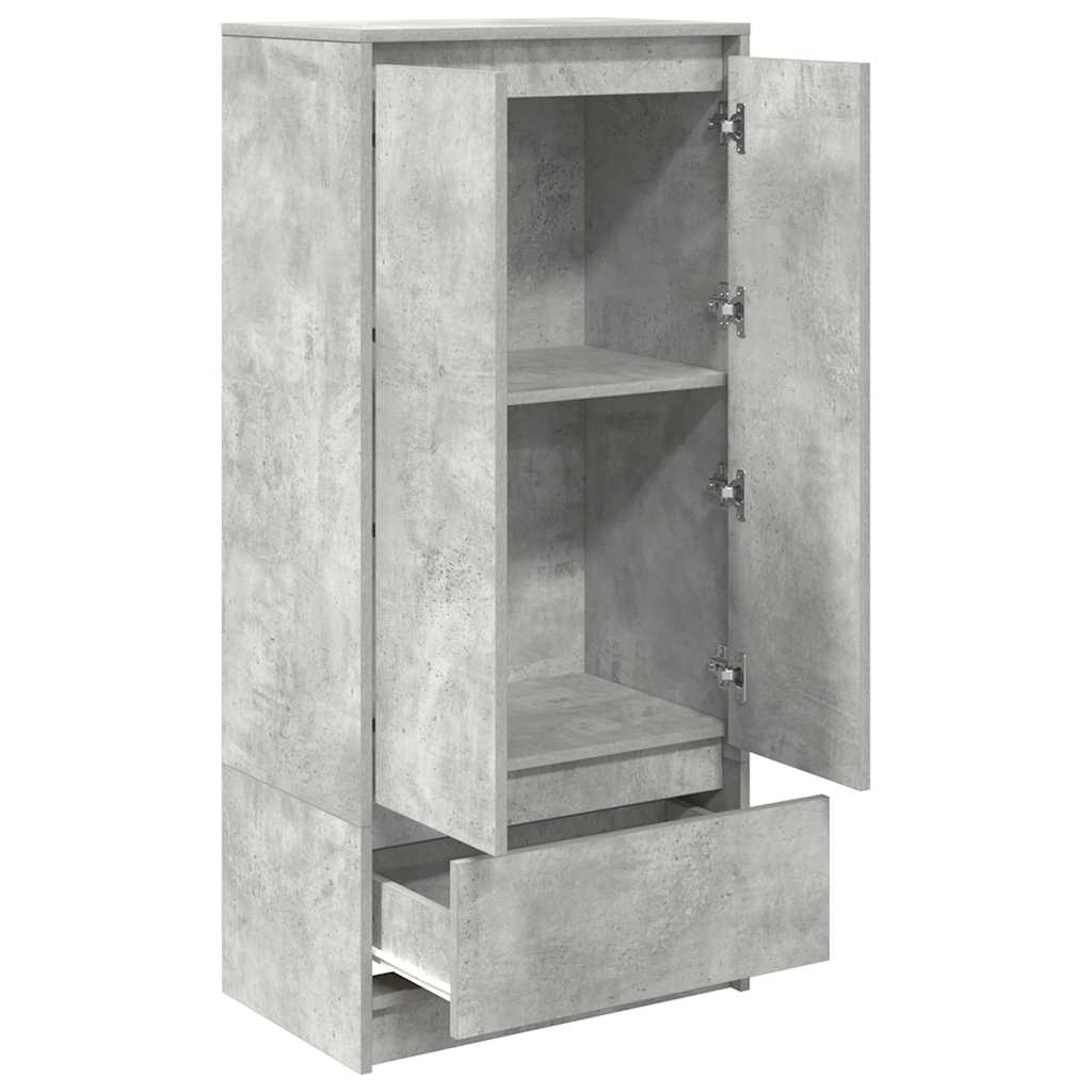 Cabinet with Drawer Concrete Grey 55.5x34x119.5 cm Engineered Wood
