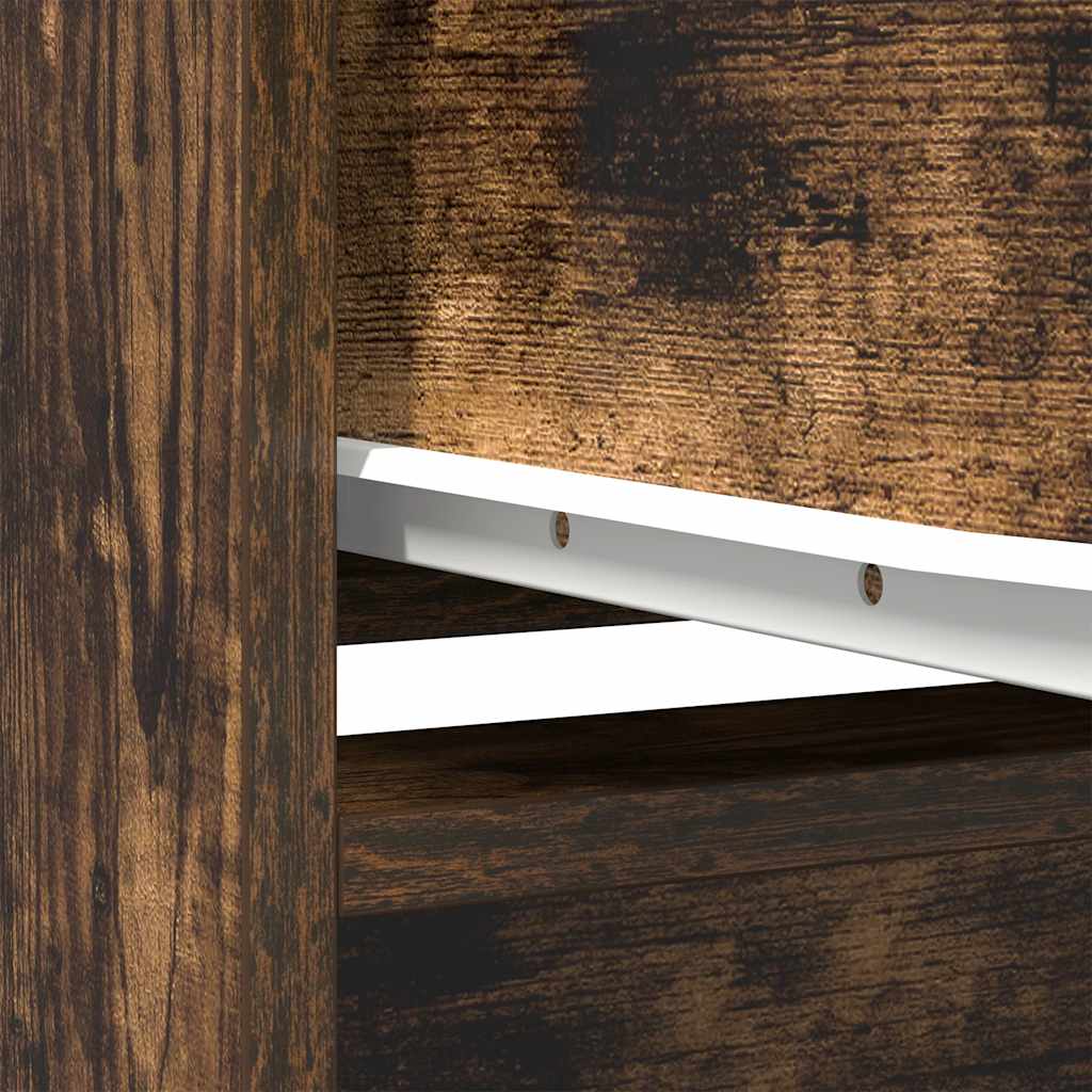 Cabinet with Drawer Smoked Oak 55.5x34x119.5 cm Engineered Wood