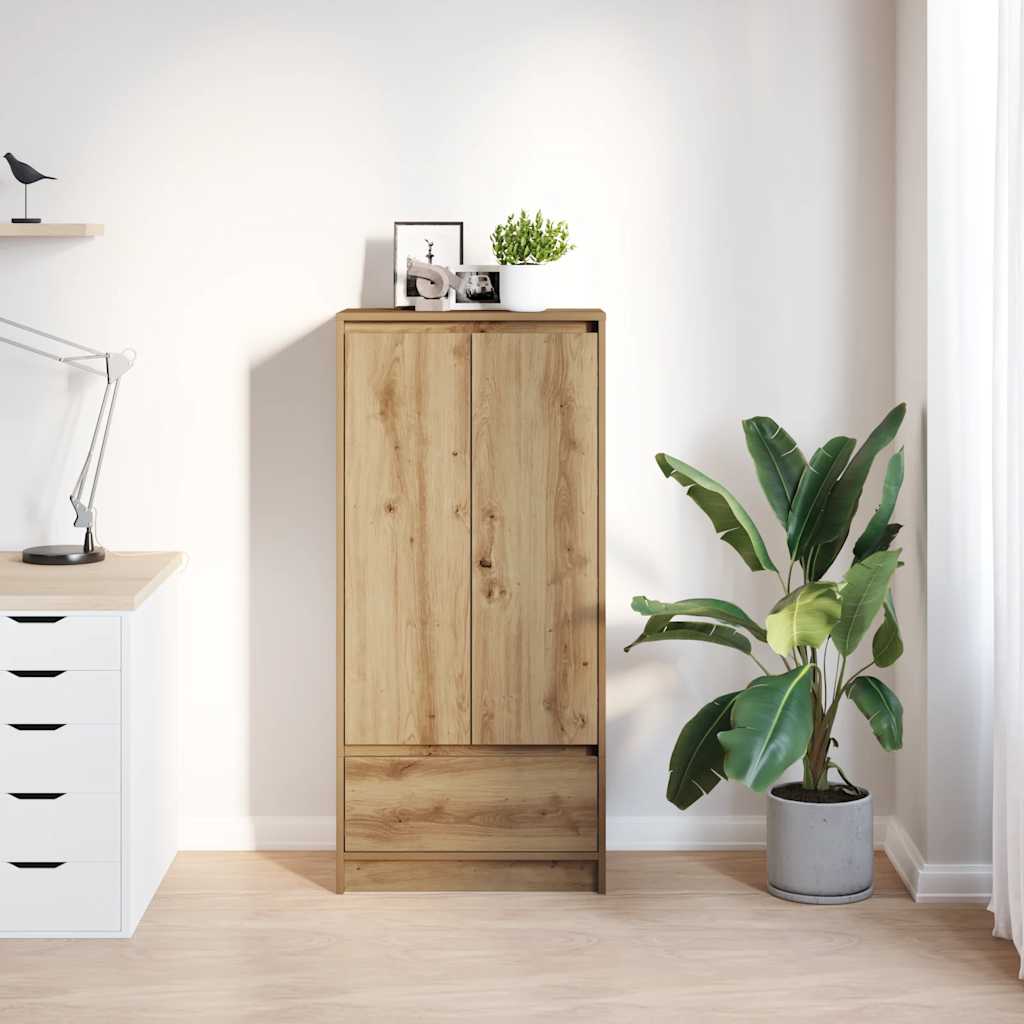 Cabinet with Drawer Artisan Oak 55.5x34x119.5 cm Engineered Wood
