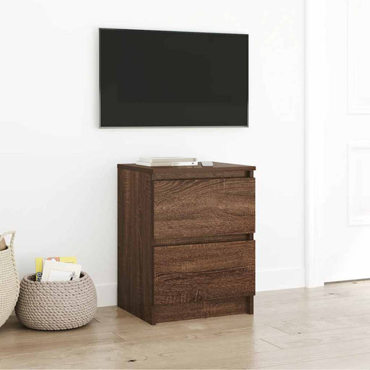 TV Cabinet Brown Oak 40x35x54 cm Engineered Wood
