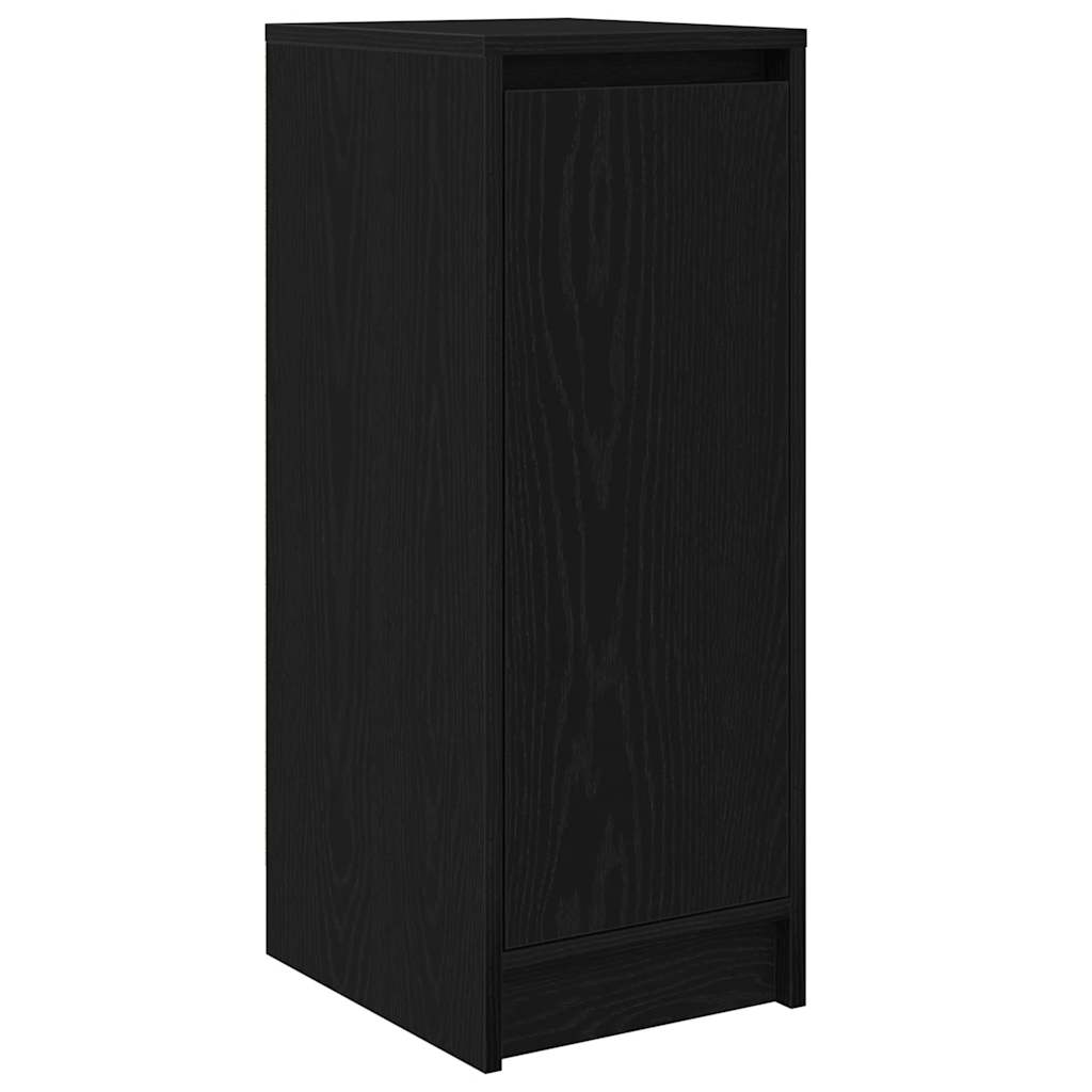 Shoe Cabinet Black Oak 29.5x34x76 cm Engineered Wood