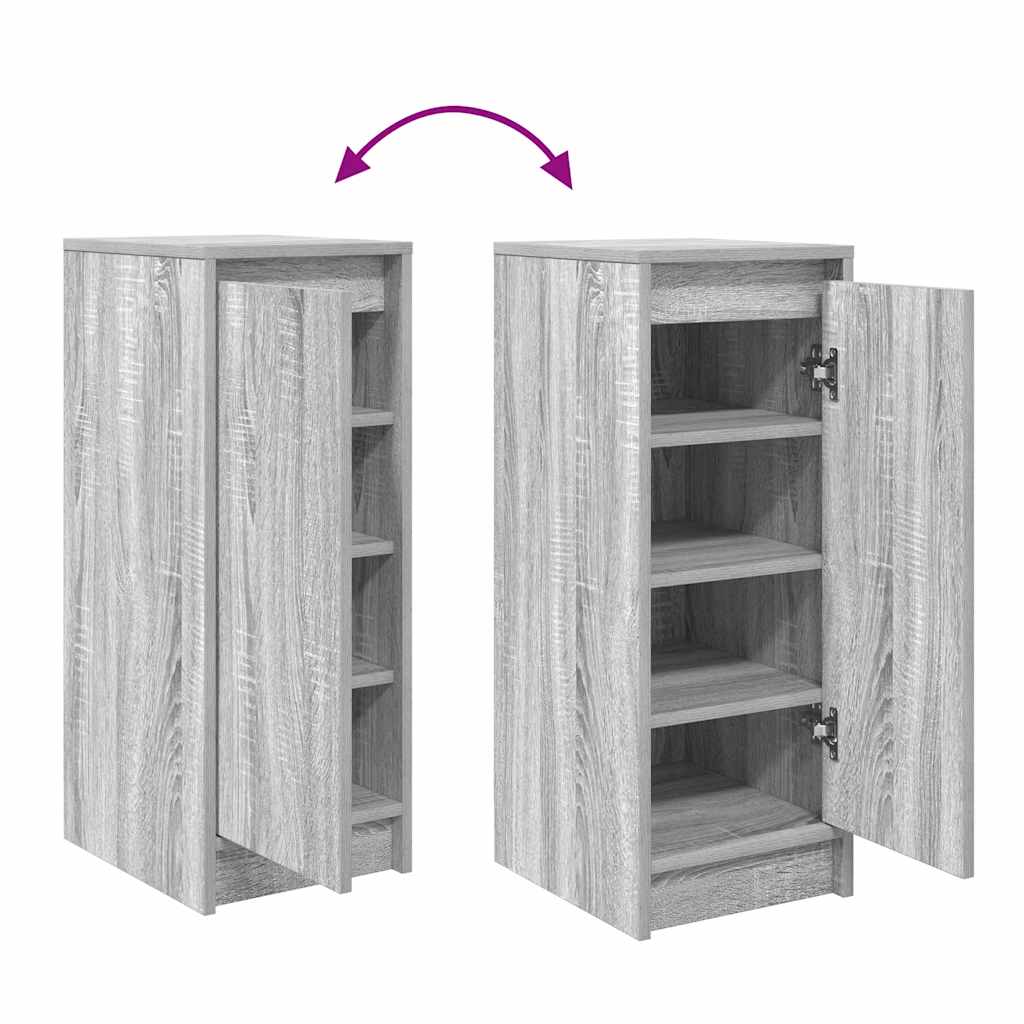 Shoe Cabinet Grey Sonoma 29.5x34x76 cm Engineered Wood