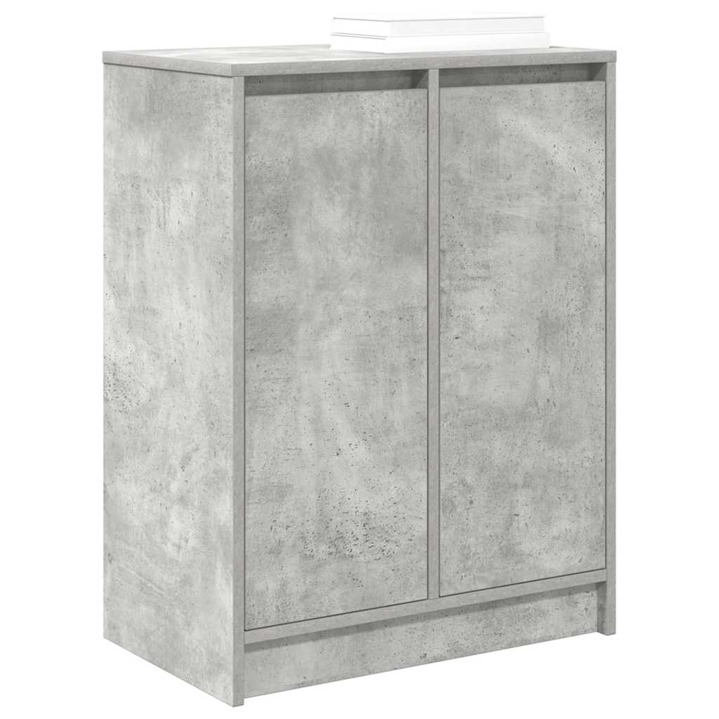 Shoe Cabinet Concrete Grey 57x34x76 cm Engineered Wood