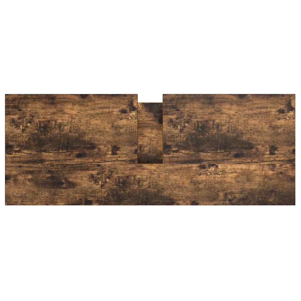 Bathroom Basin Cabinet with Drawers Smoked Oak 90x34.5x60 cm