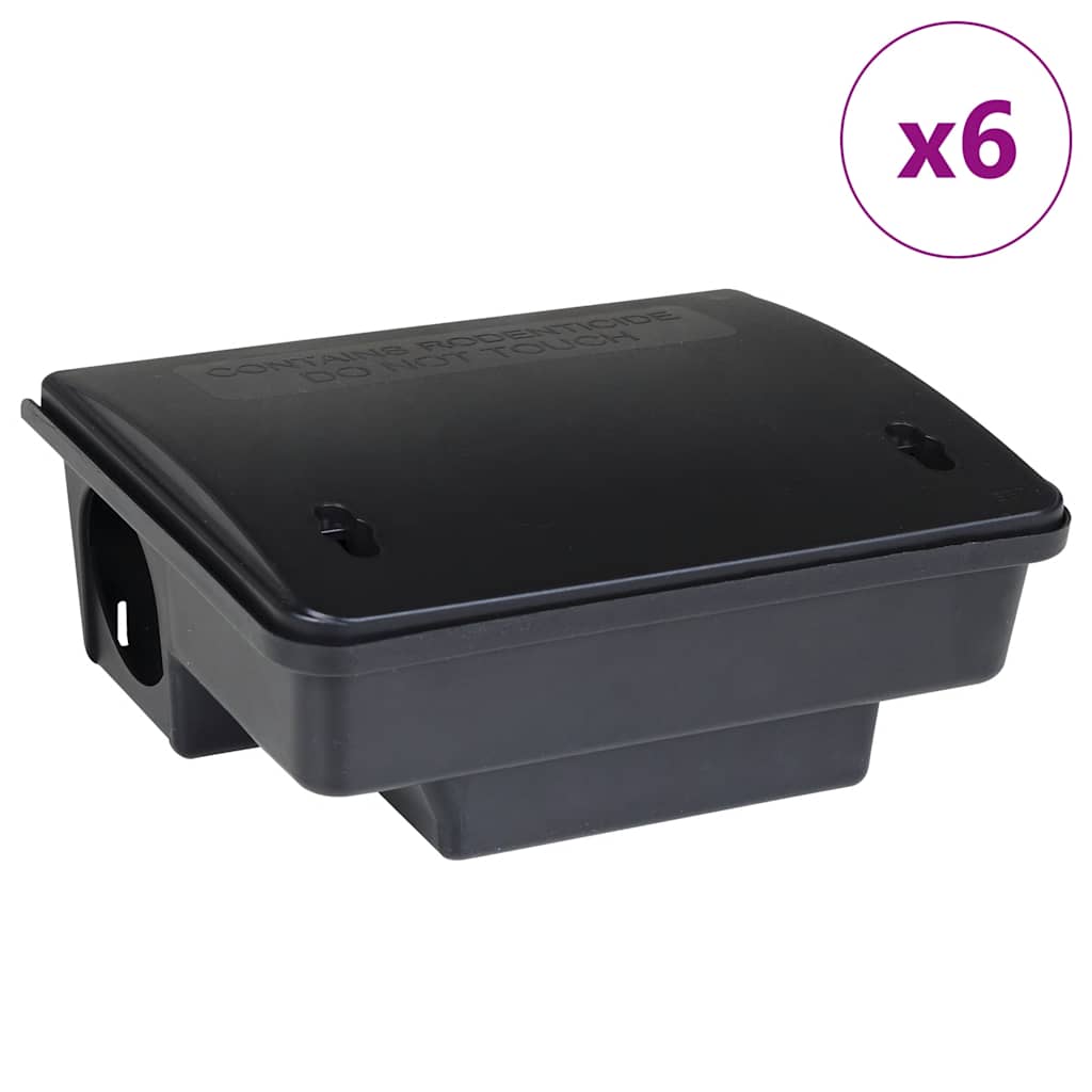 Mouse Traps 6 pcs Black 23x19x9.5 cm