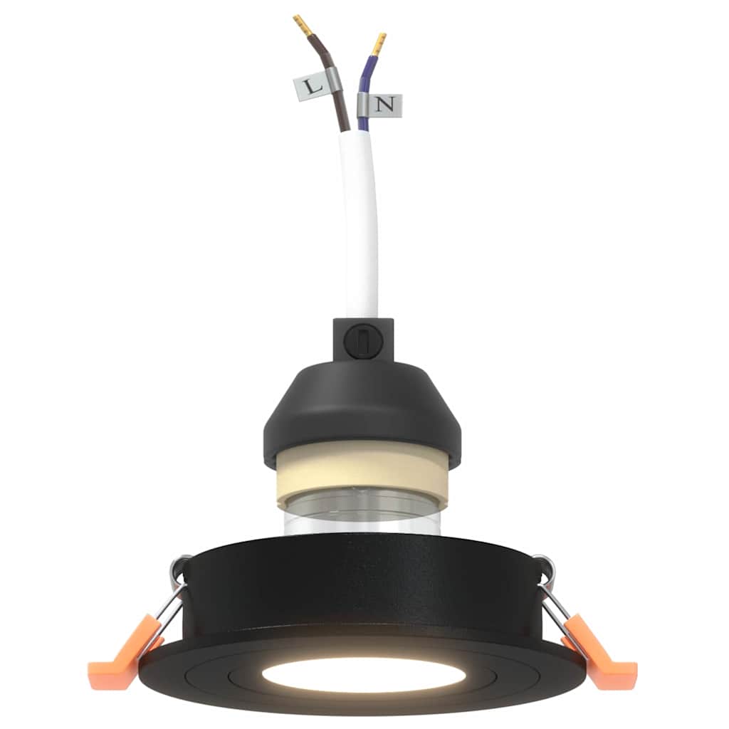 Spotlights with Spotlights 6 pcs Black 9 x 9 x cm Aluminium