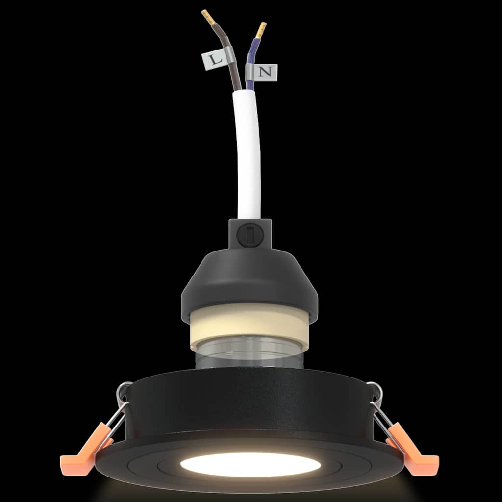 Spotlights with Spotlights 6 pcs Black 9 x 9 x cm Aluminium