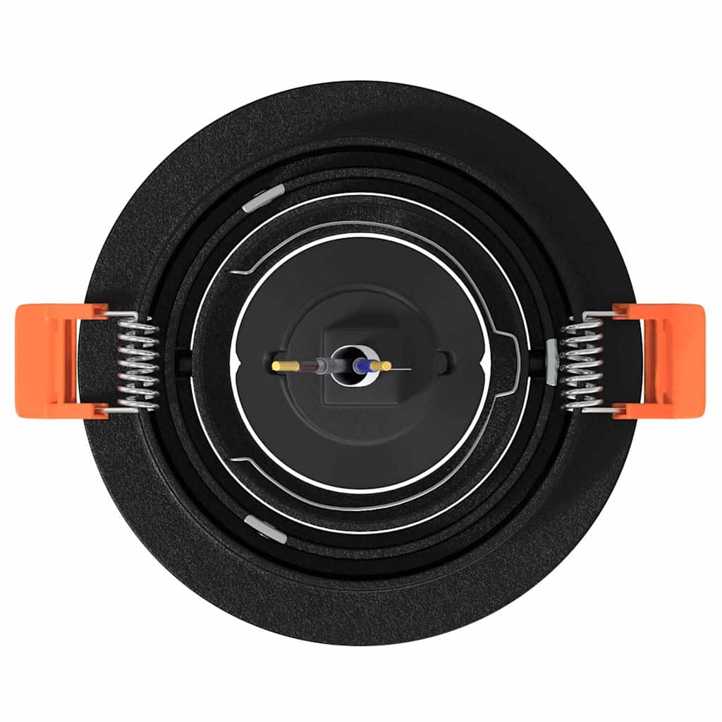Spotlights with Spotlights 6 pcs Black 9 x 9 x cm Aluminium