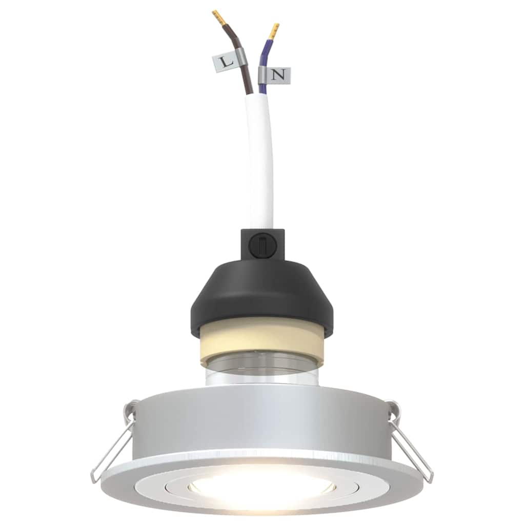 Spotlights with Spotlights 6 pcs Silver 9 x 9 x cm Aluminium