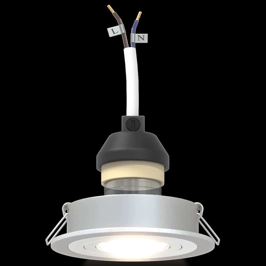 Spotlights with Spotlights 6 pcs Silver 9 x 9 x cm Aluminium