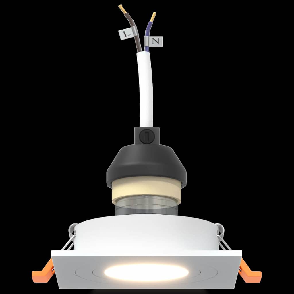 Spotlights with Spotlights 12 pcs White 9 x 9 x cm Aluminium