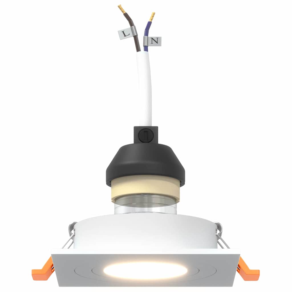 Spotlights with Spotlights 24 pcs White 9 x 9 x cm Aluminium
