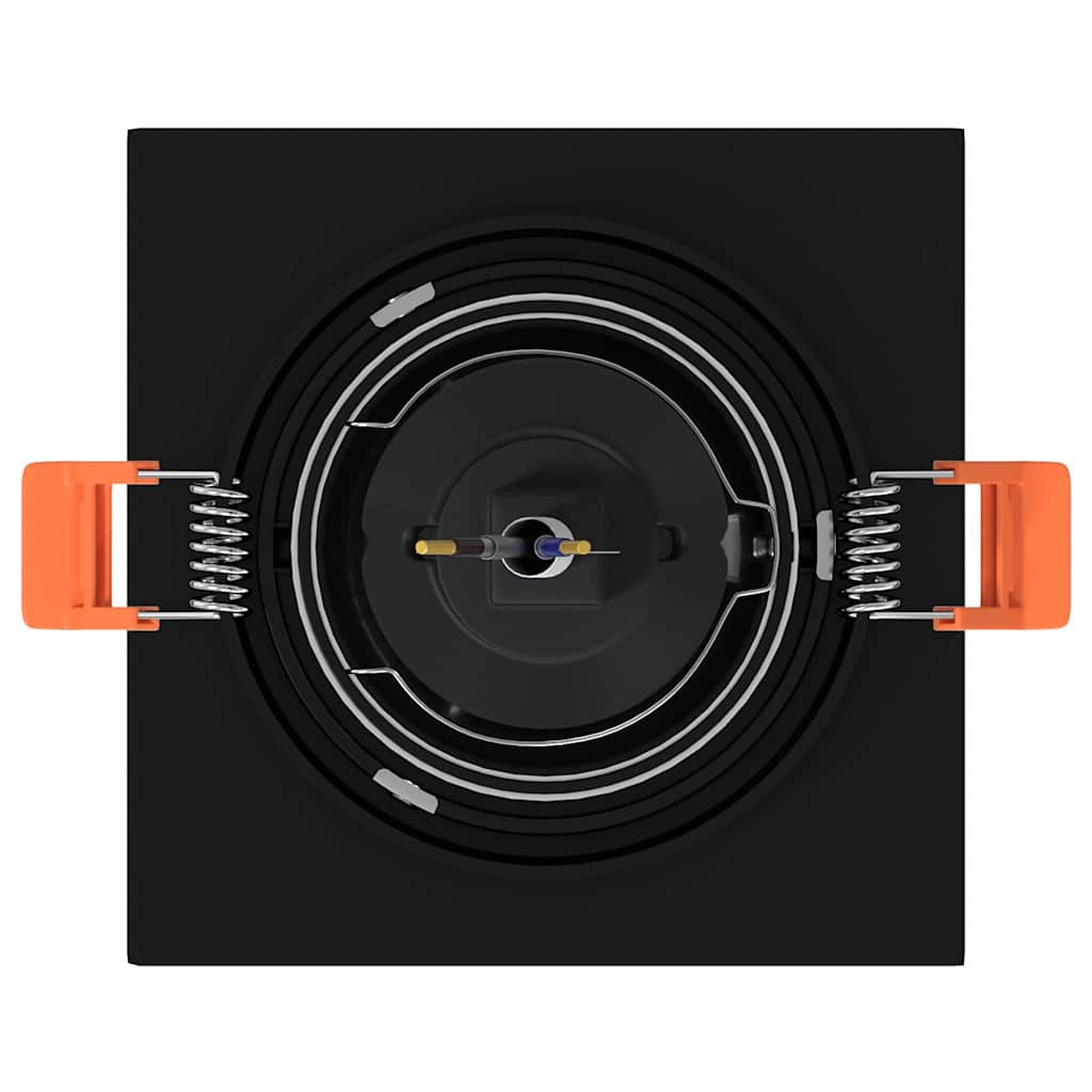 Spotlights with Spotlights 6 pcs Black 9 x 9 x cm Aluminium