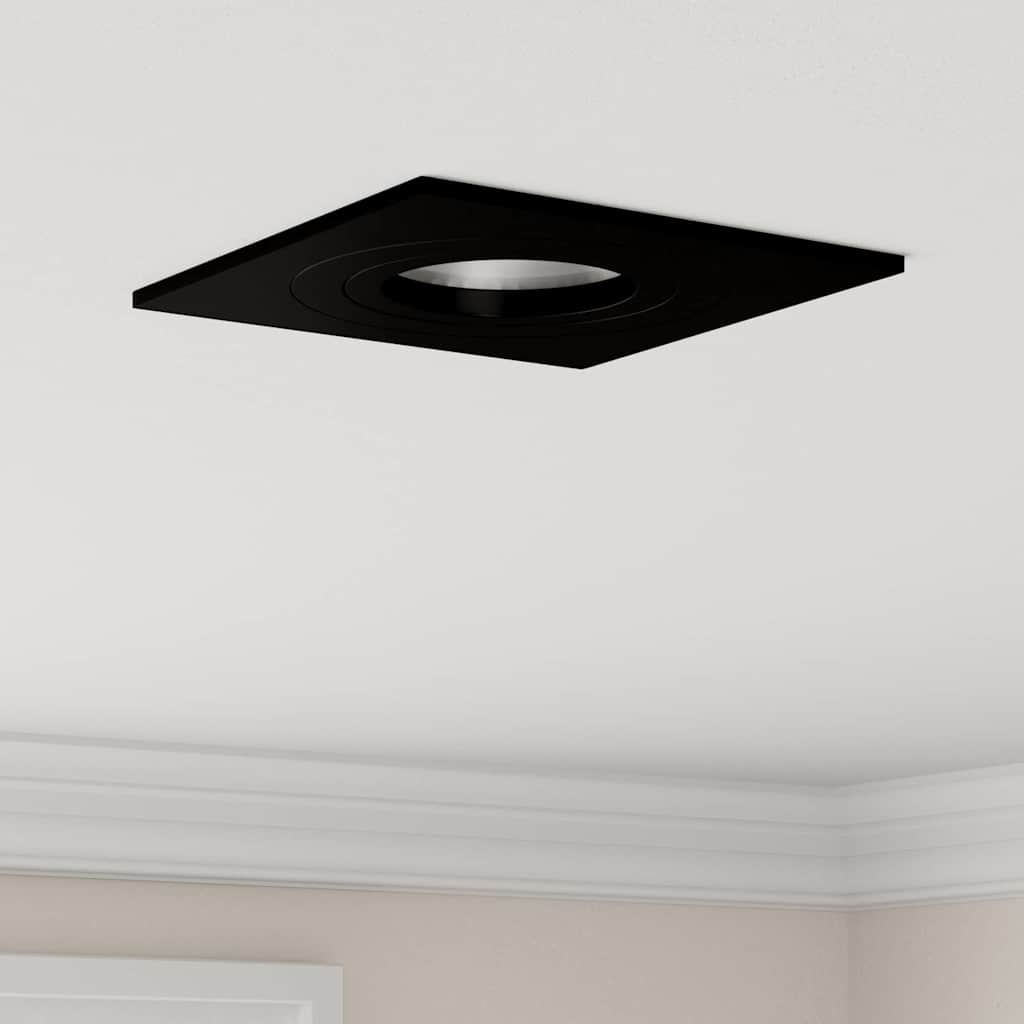 Spotlights with Spotlights 24 pcs Black 9 x 9 x cm Aluminium