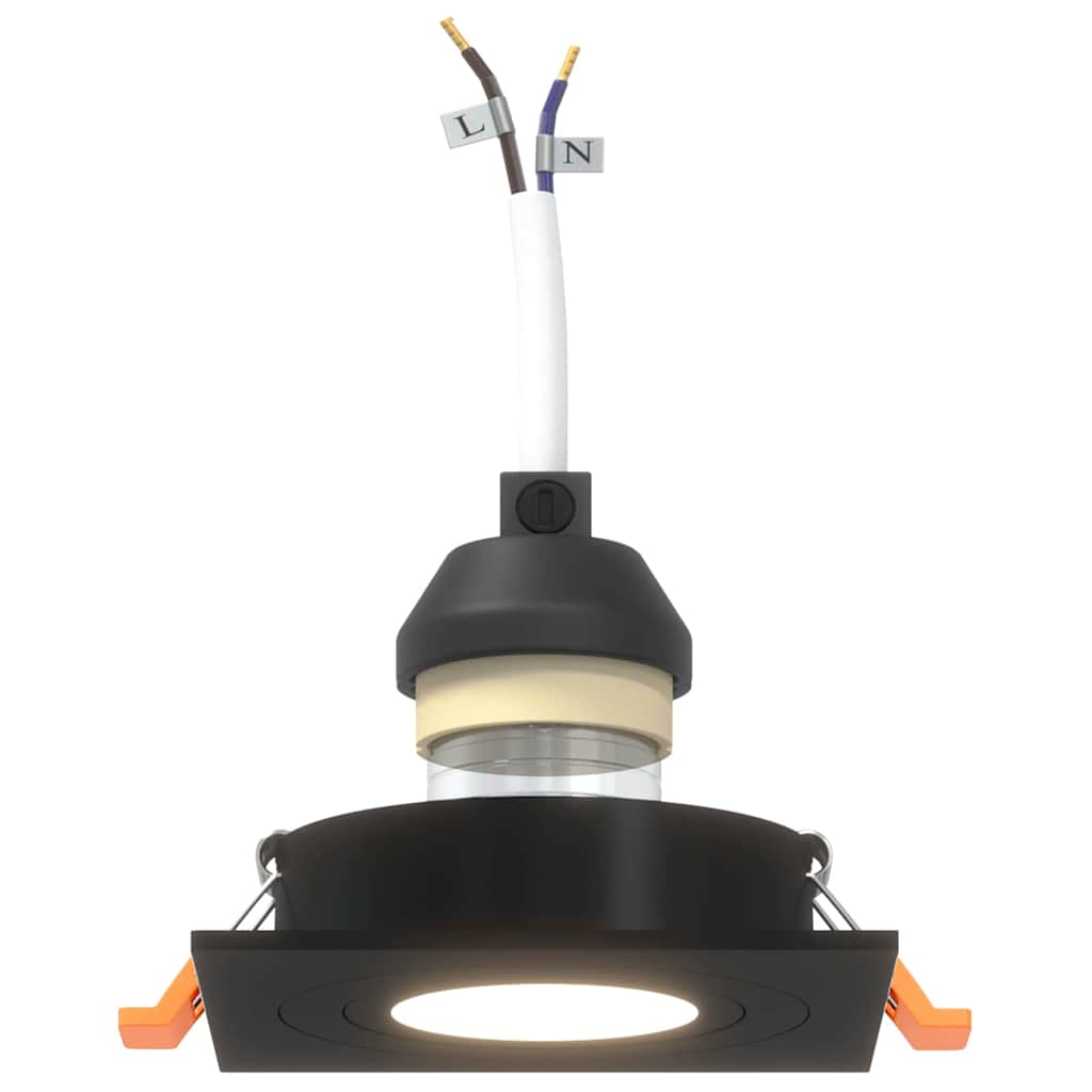 Spotlights with Spotlights 24 pcs Black 9 x 9 x cm Aluminium