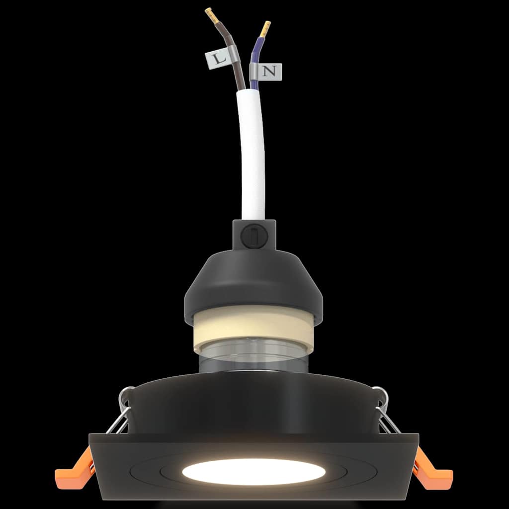 Spotlights with Spotlights 24 pcs Black 9 x 9 x cm Aluminium