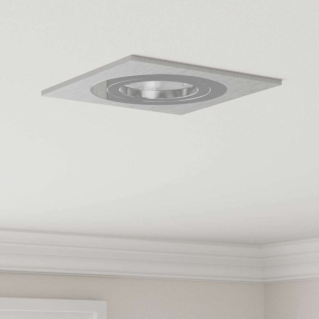Spotlights with Spotlights 6 pcs Silver 9 x 9 x cm Aluminium