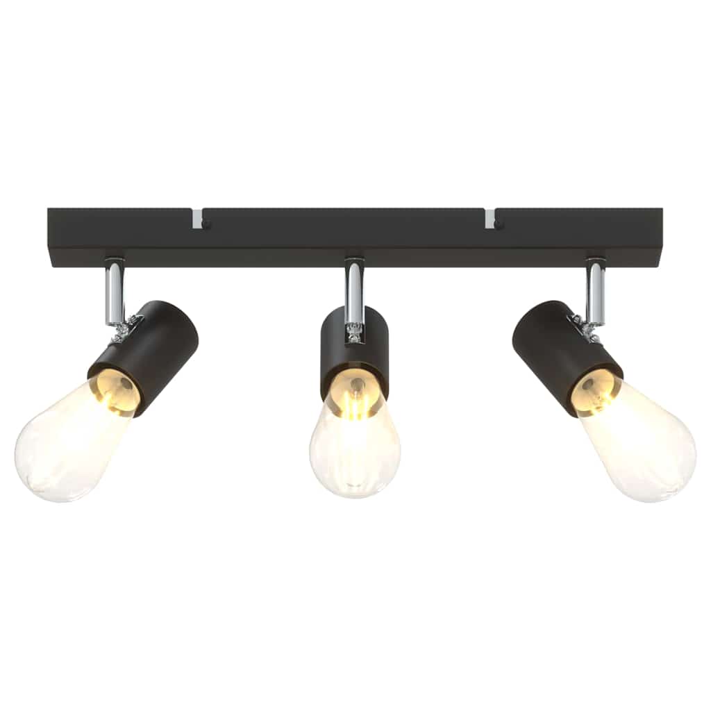 Ceiling Spotlight Black 38 x 6.5 x 11.5 cm Steel