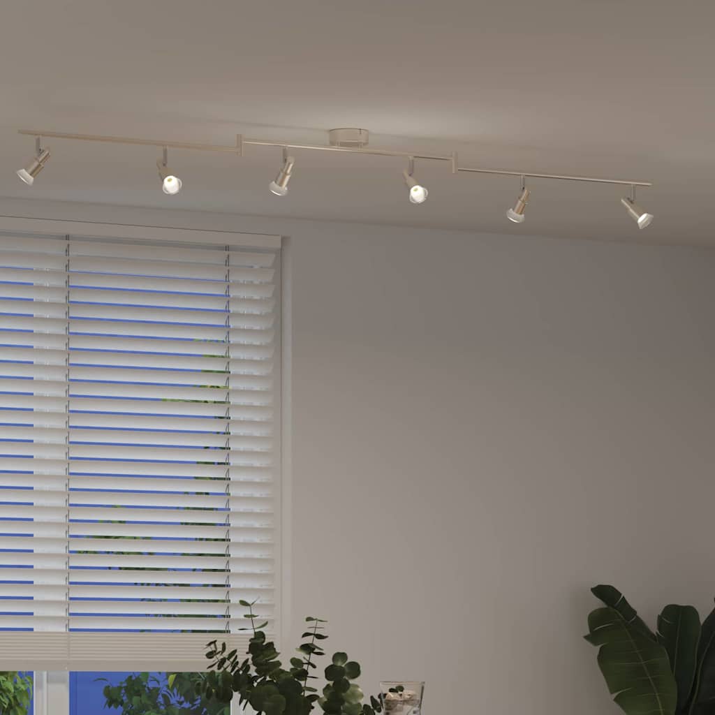Ceiling Spotlight Brushed Nickel 176.5 x 9.5 x 14 cm Steel