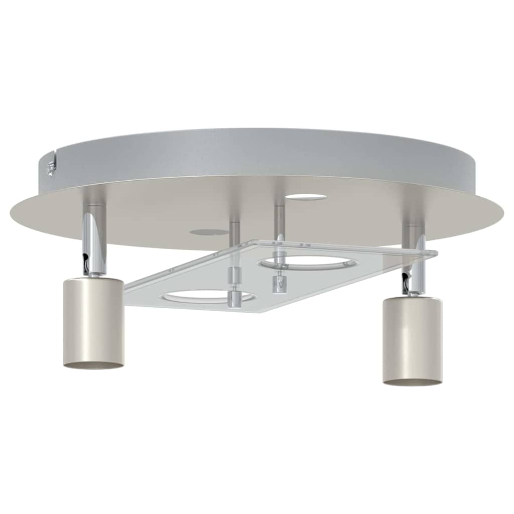 Ceiling Spotlight Silver 29 x 29 x 11 cm Steel and glass