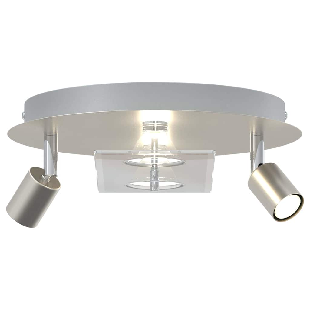 Ceiling Spotlight Silver 29 x 29 x 11 cm Steel and glass