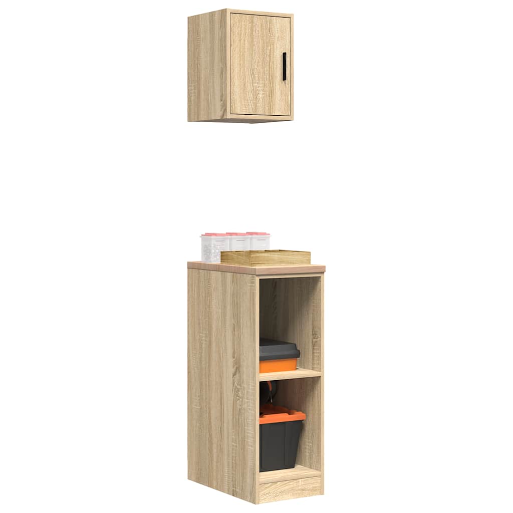 Garage Cabinets 2 pcs Sonoma Oak Engineered Wood