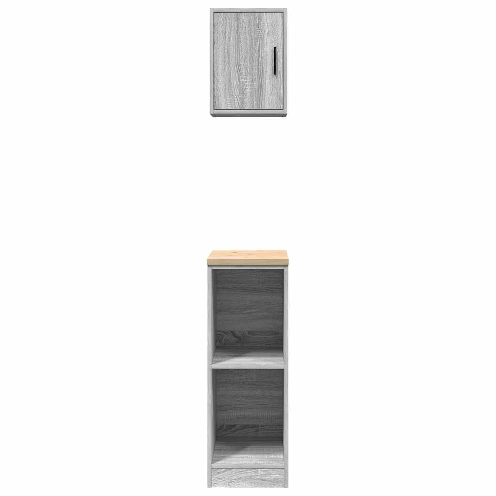 Garage Cabinets 2 pcs Grey Sonoma Engineered Wood