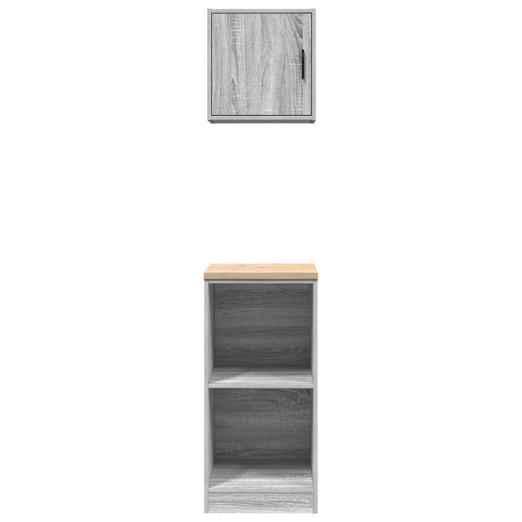 Garage Cabinets 2 pcs Grey Sonoma Engineered Wood