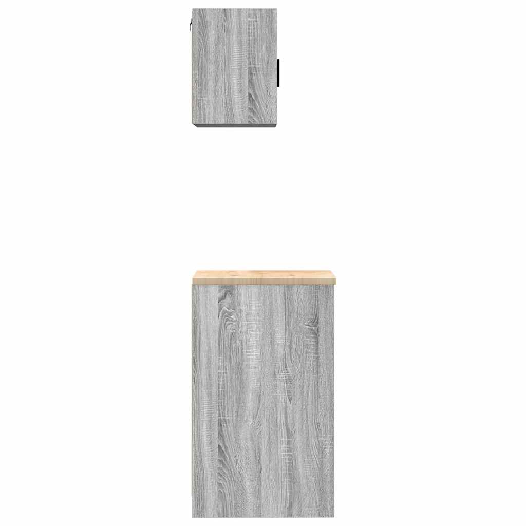Garage Cabinets 2 pcs Grey Sonoma Engineered Wood