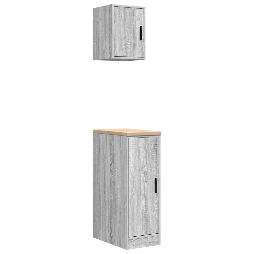 Garage Cabinets 2 pcs Grey Sonoma Engineered Wood