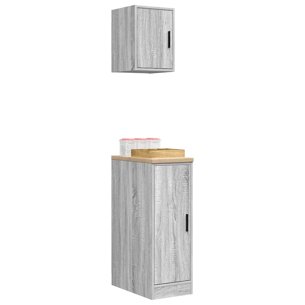 Garage Cabinets 2 pcs Grey Sonoma Engineered Wood