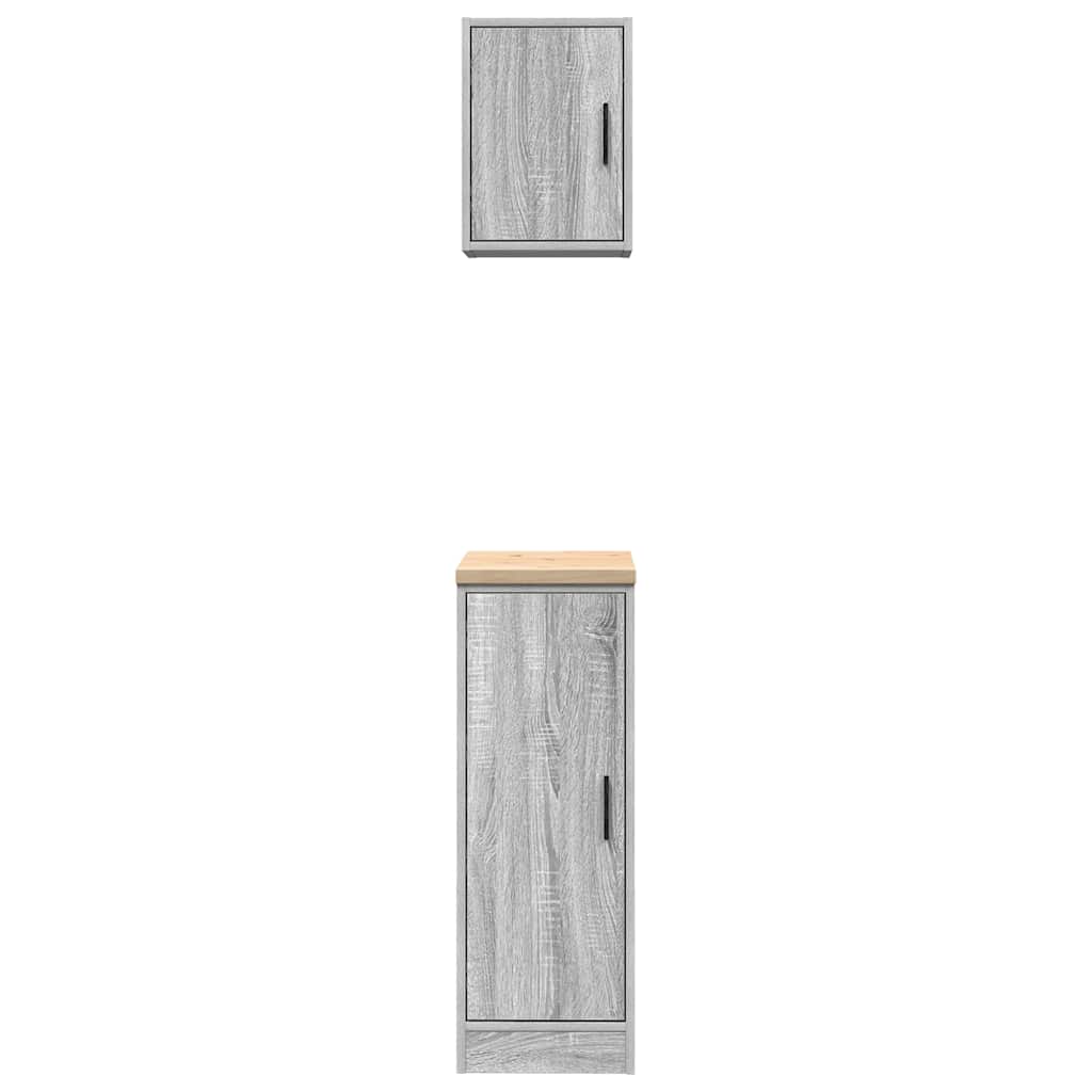 Garage Cabinets 2 pcs Grey Sonoma Engineered Wood