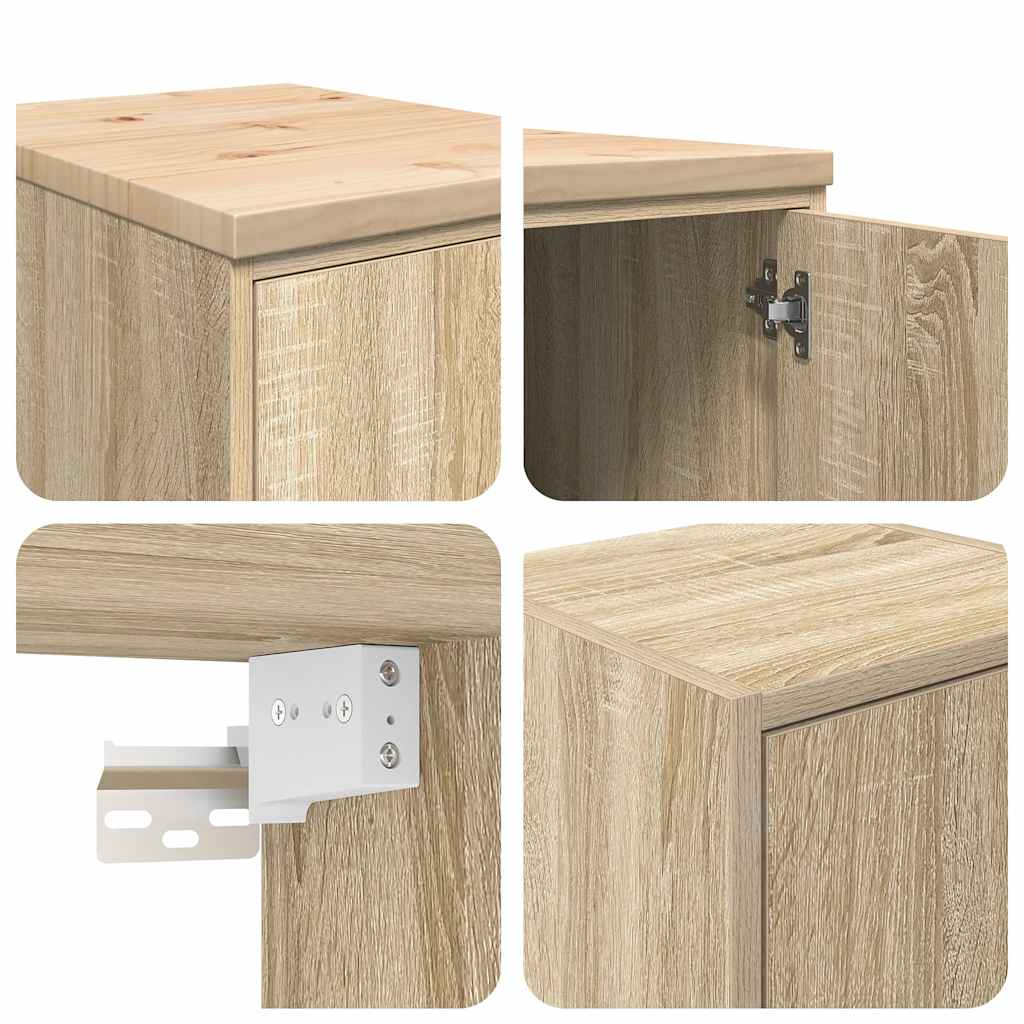 Garage Cabinets 2 pcs Sonoma Oak Engineered Wood