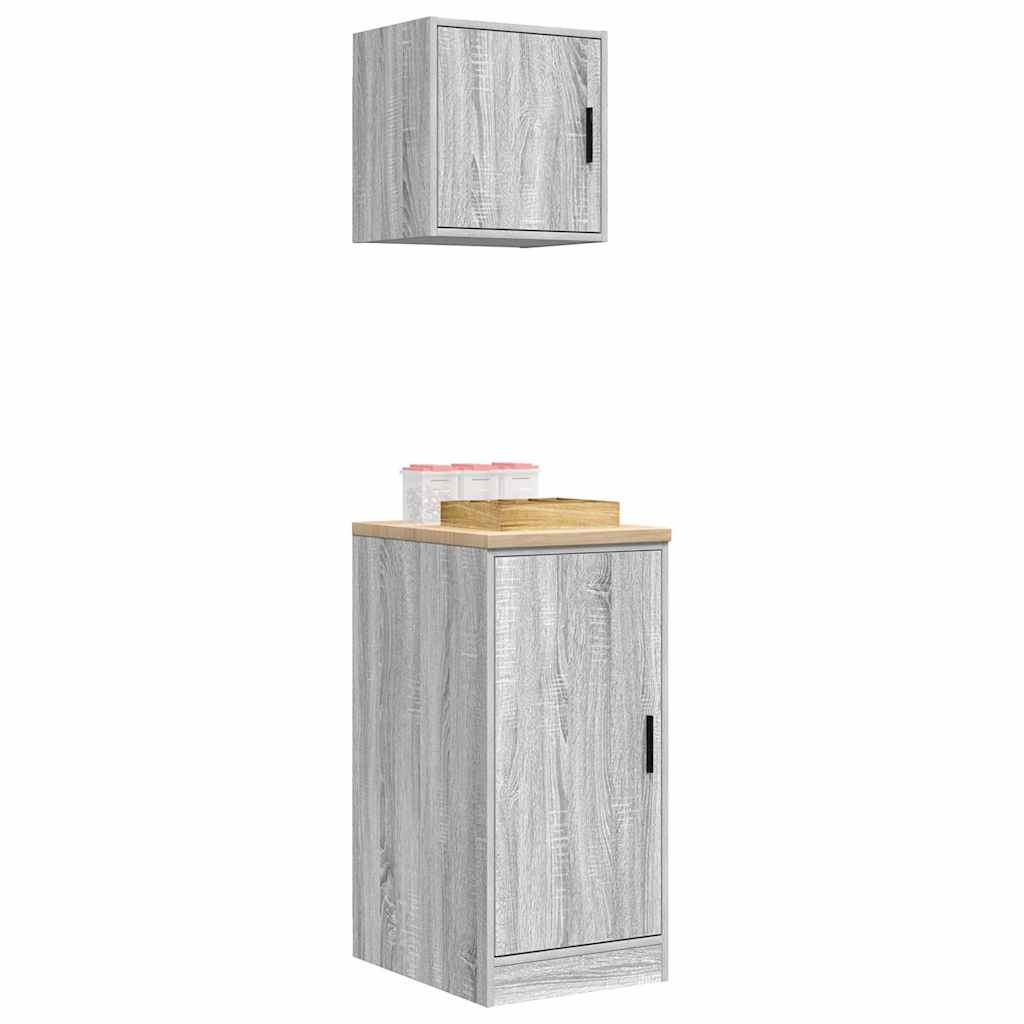 Garage Cabinets 2 pcs Grey Sonoma Engineered Wood