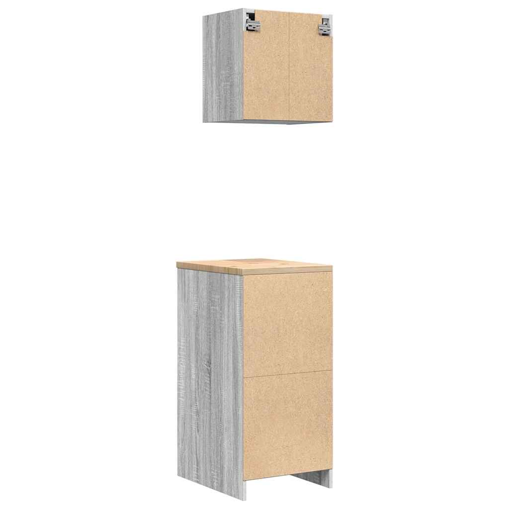 Garage Cabinets 2 pcs Grey Sonoma Engineered Wood