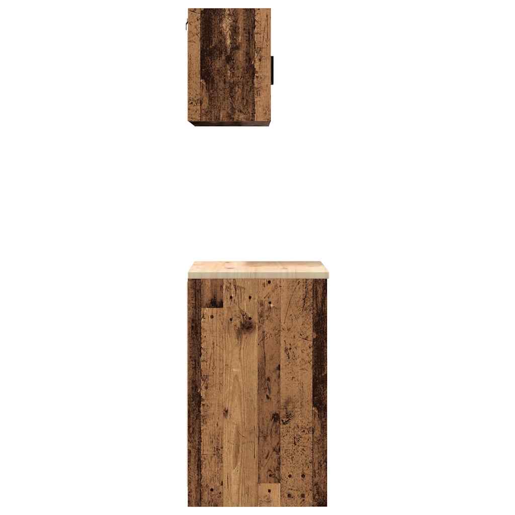 Garage Cabinets 2 pcs Old Wood Engineered Wood
