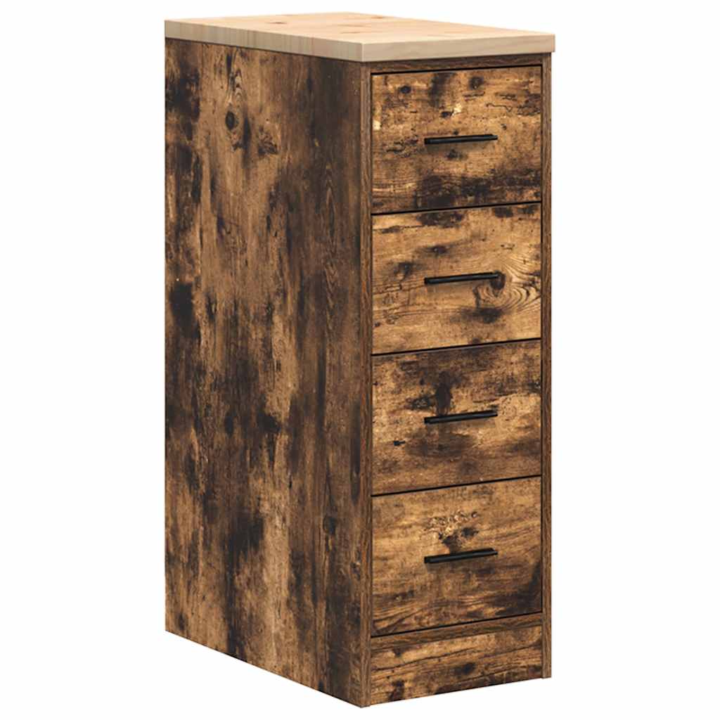Garage Cabinets 2 pcs Smoked Oak Engineered Wood