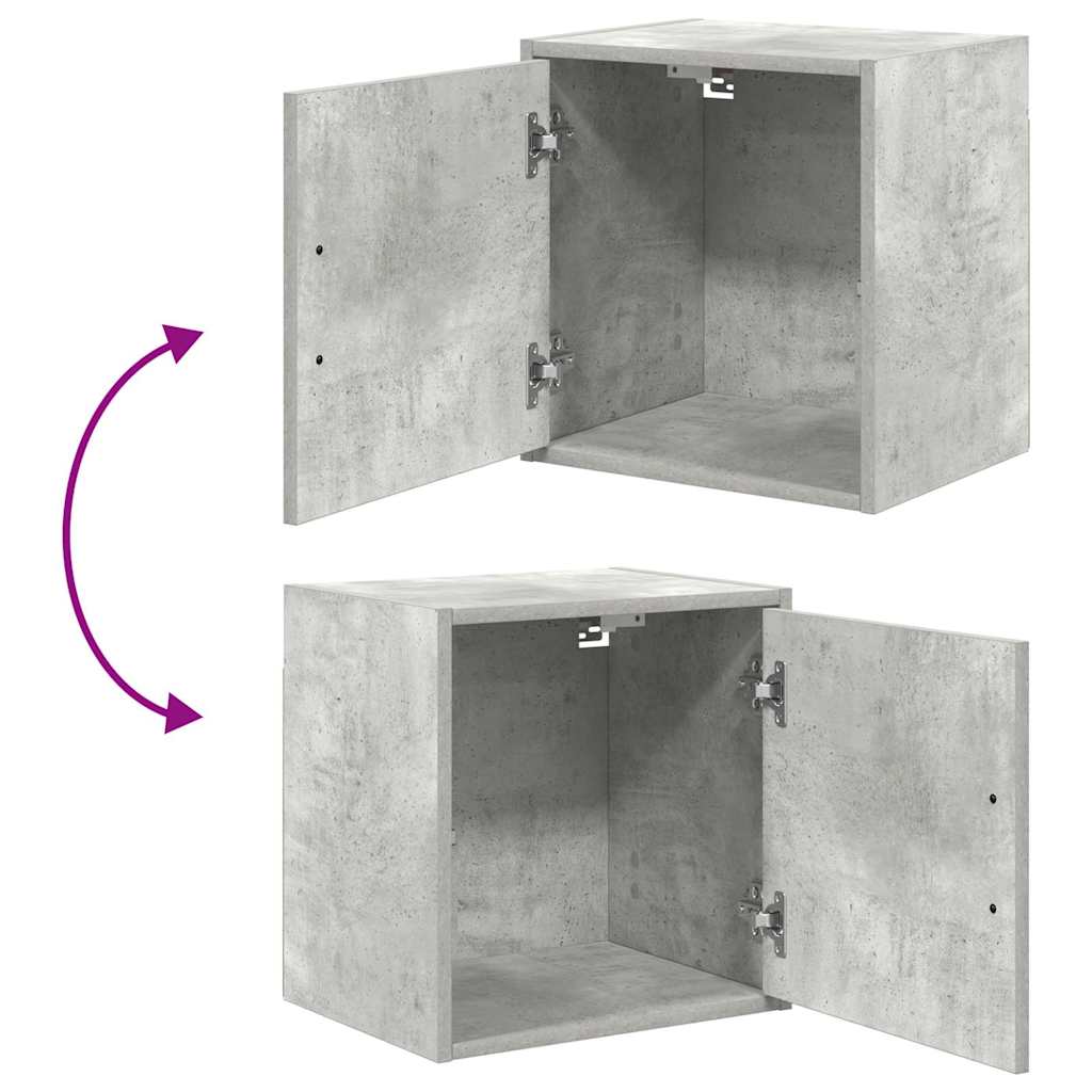 Garage Cabinets 2 pcs Concrete Grey Engineered Wood