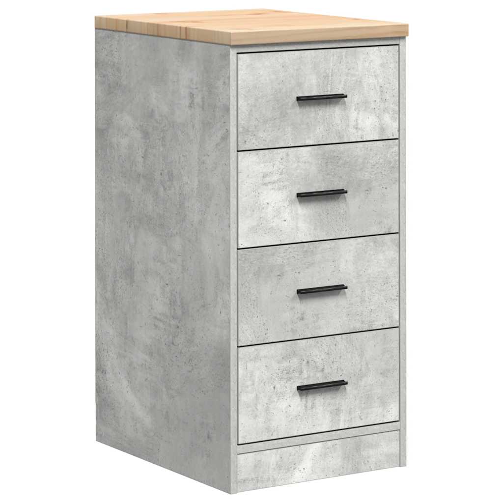 Garage Cabinets 6 pcs Concrete Grey Engineered Wood