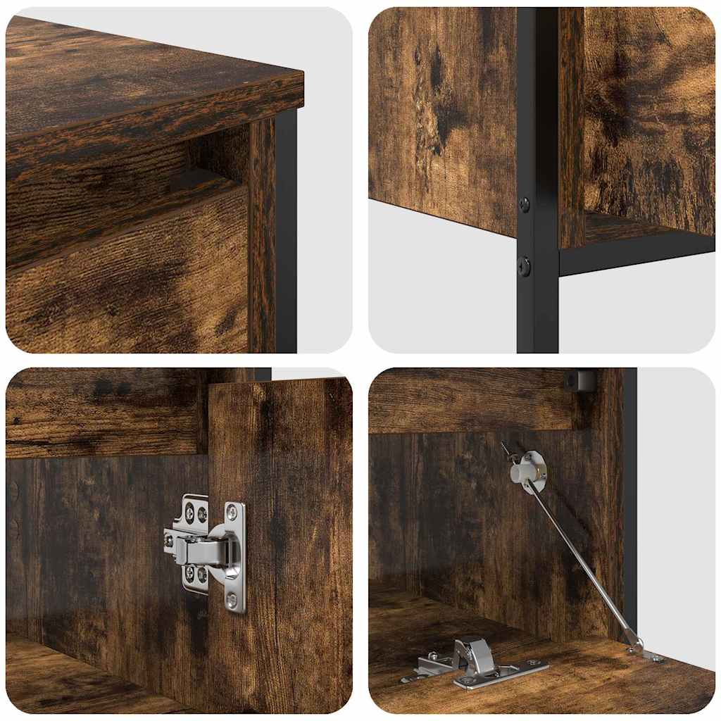 Bathroom Furniture Set 3 pcs Smoked oak 90 x 34.5 x 60 cm