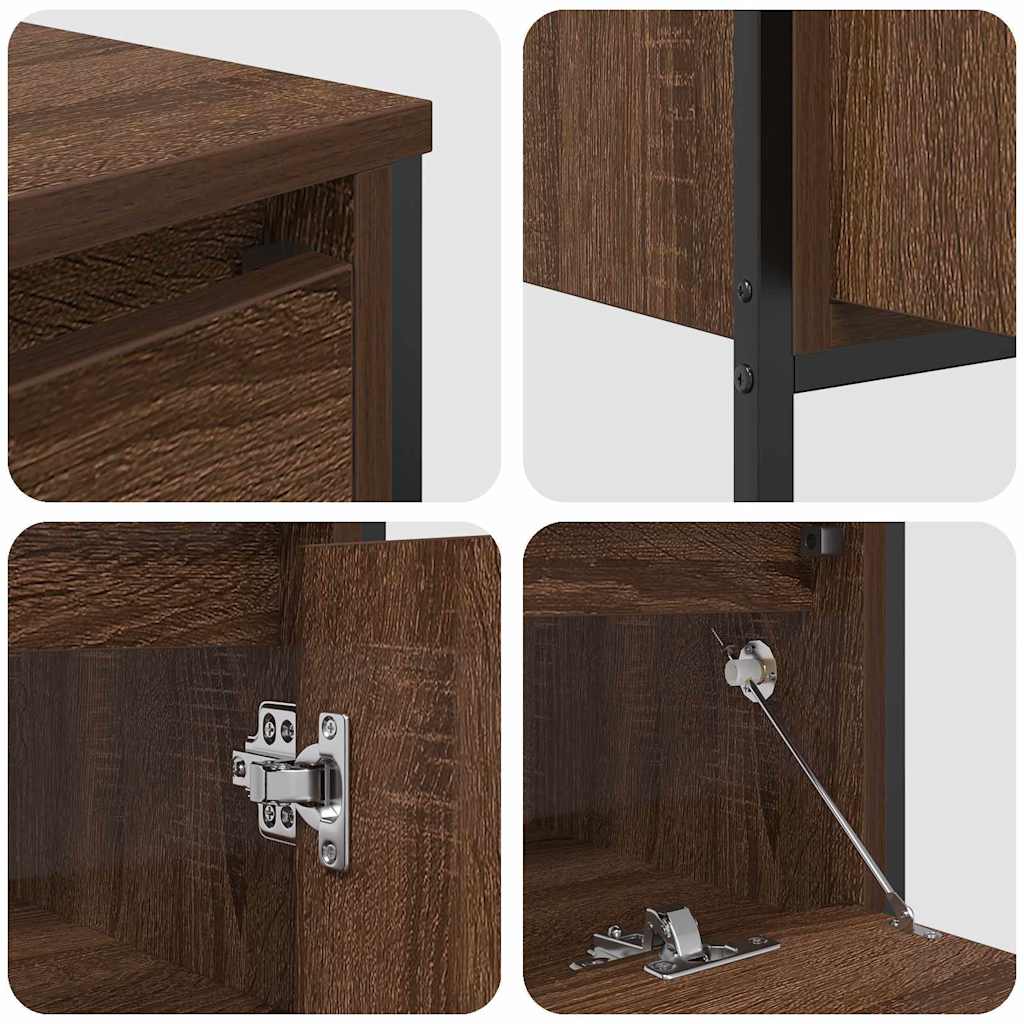 Bathroom Furniture Set 3 pcs Brown oak 90 x 34.5 x 60 cm