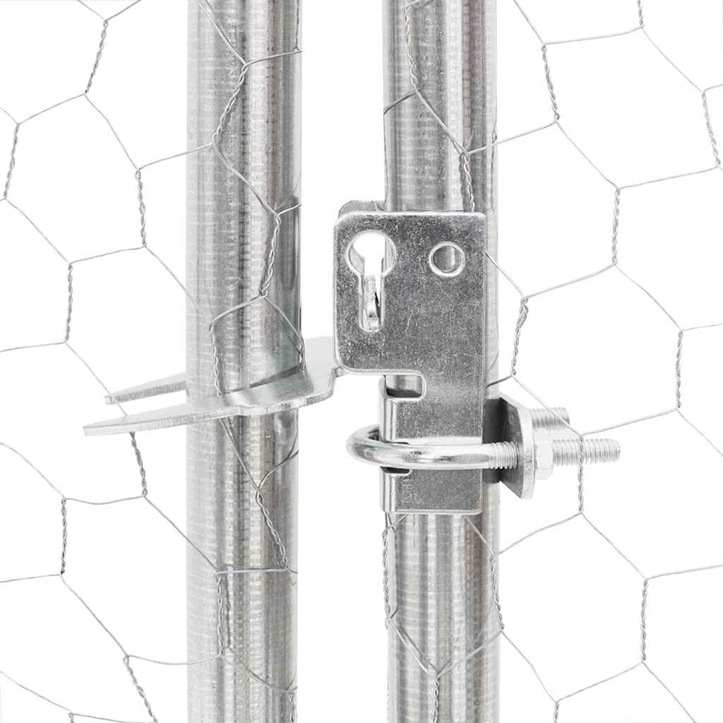 Chicken Run 2.5x10x2.25 m Galvanised Steel