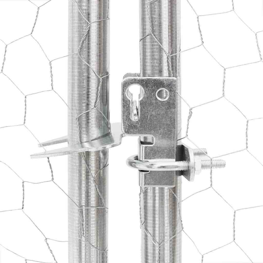 Chicken Run 2.5x12x2.25 m Galvanised Steel