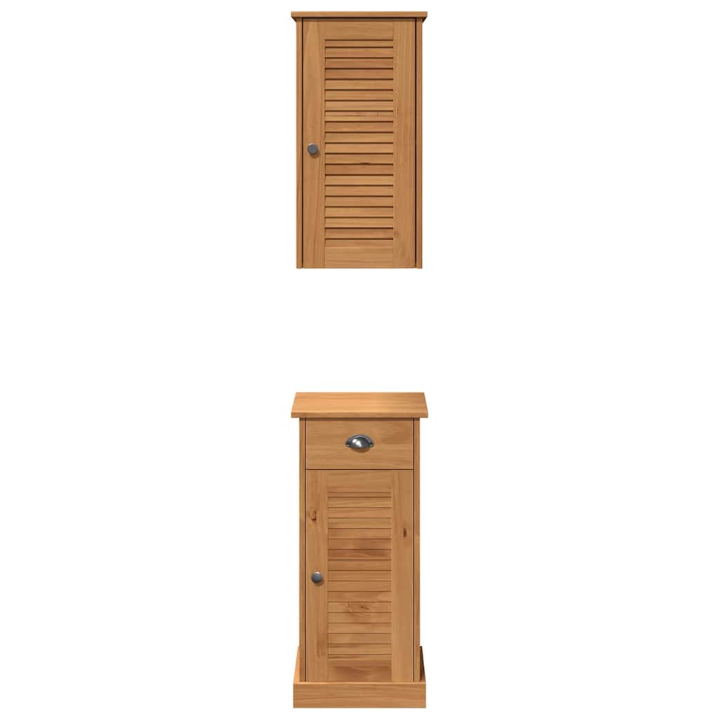 Bathroom Furniture Set VIGO 2 pcs Brown and Honey brown