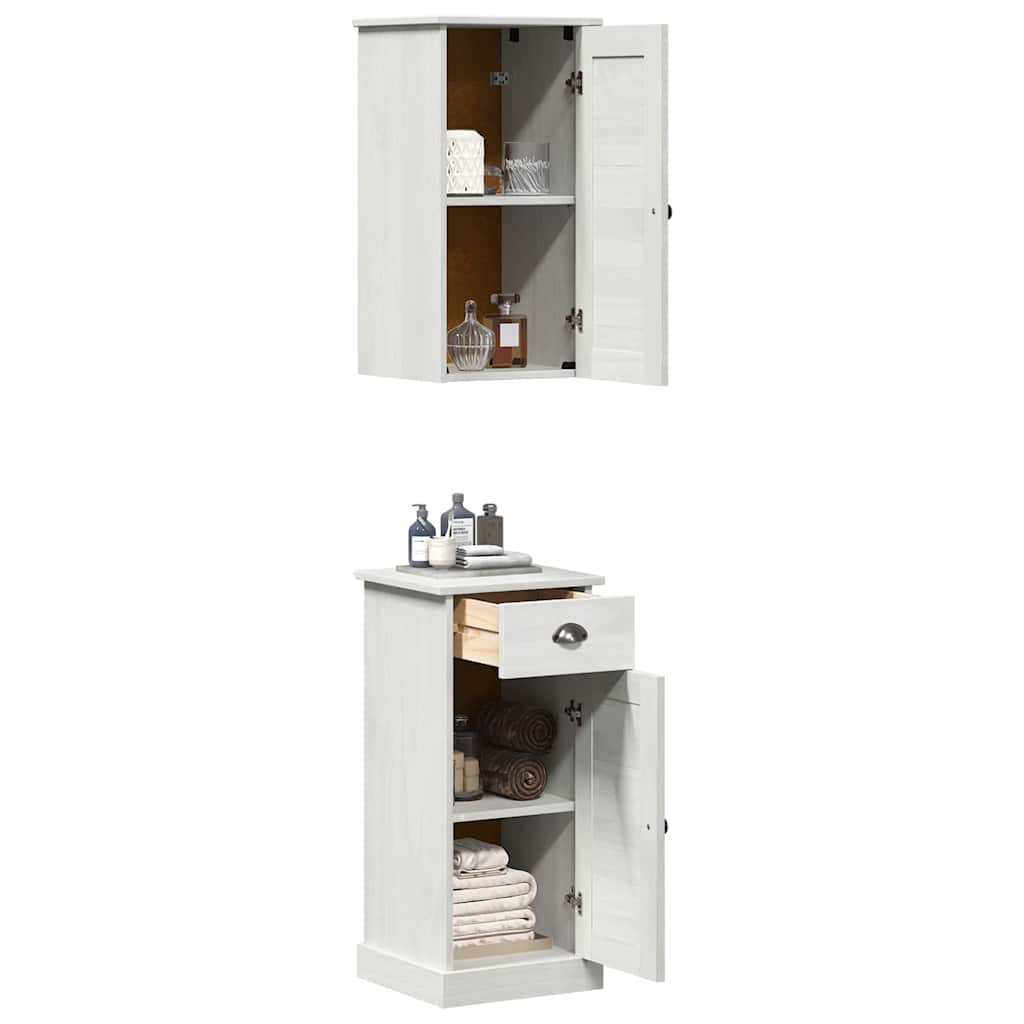 Bathroom Furniture Set with Drawer VIGO 2 pcs Brown and White