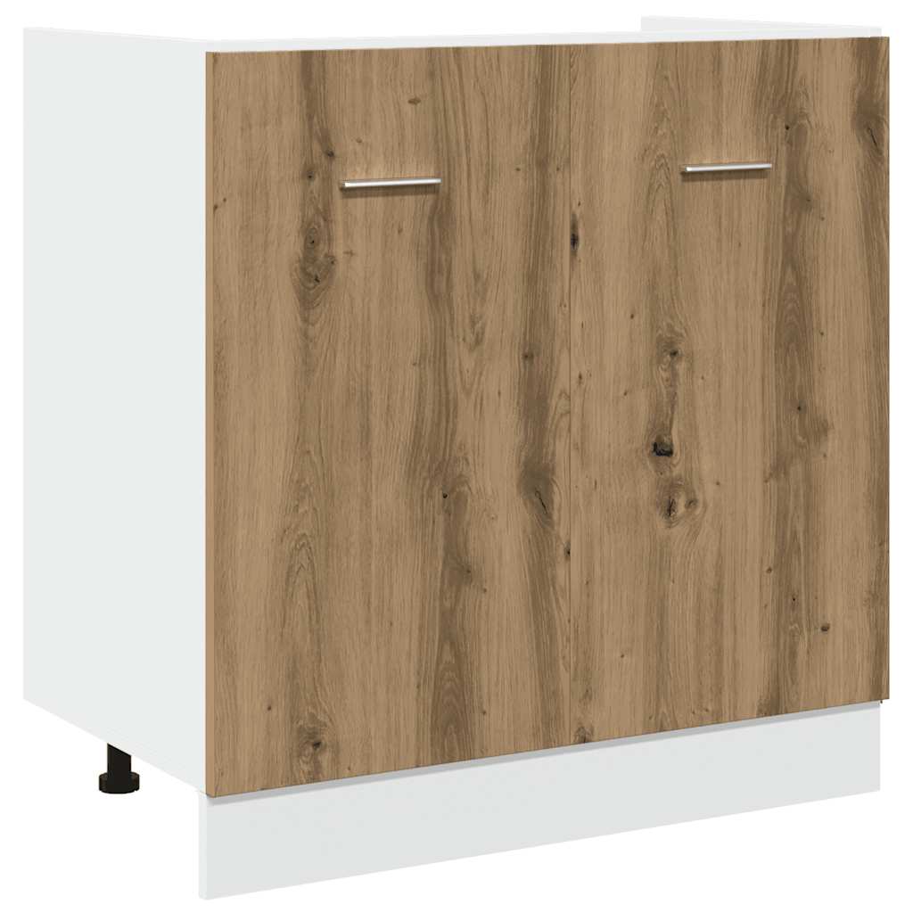 11 Piece Kitchen Cabinet Set Lyon Artisan Oak Engineered Wood