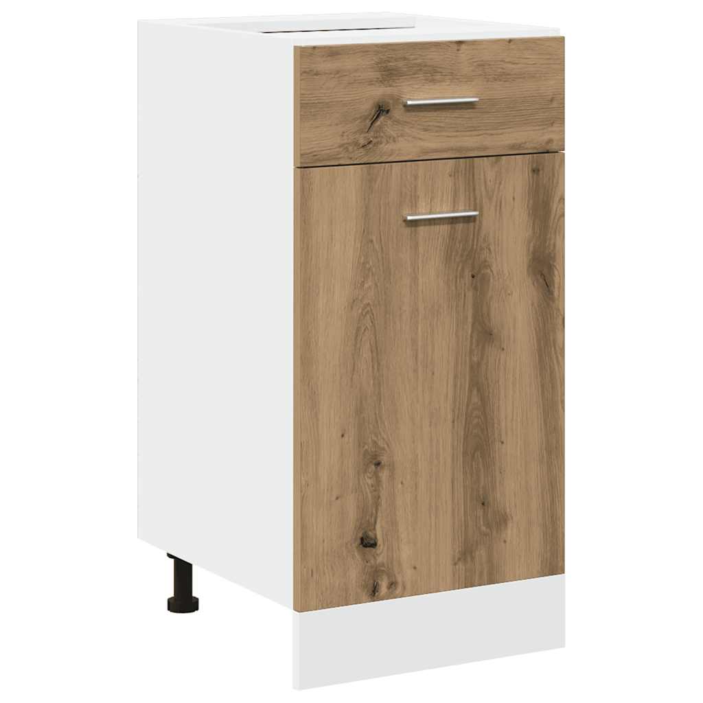 11 Piece Kitchen Cabinet Set Lyon Artisan Oak Engineered Wood