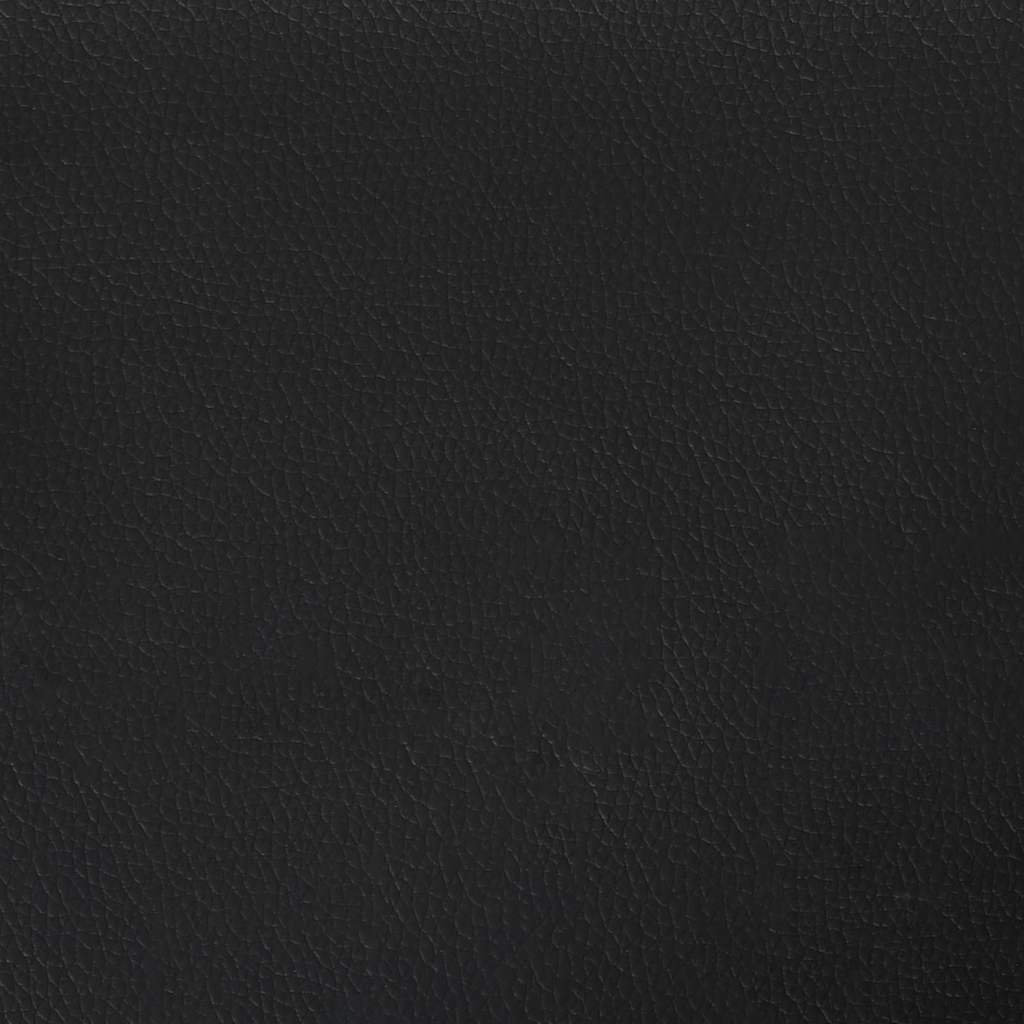 Floor Sofa Bed with Cushion Black 74 x 77 x 81 cm Faux leather